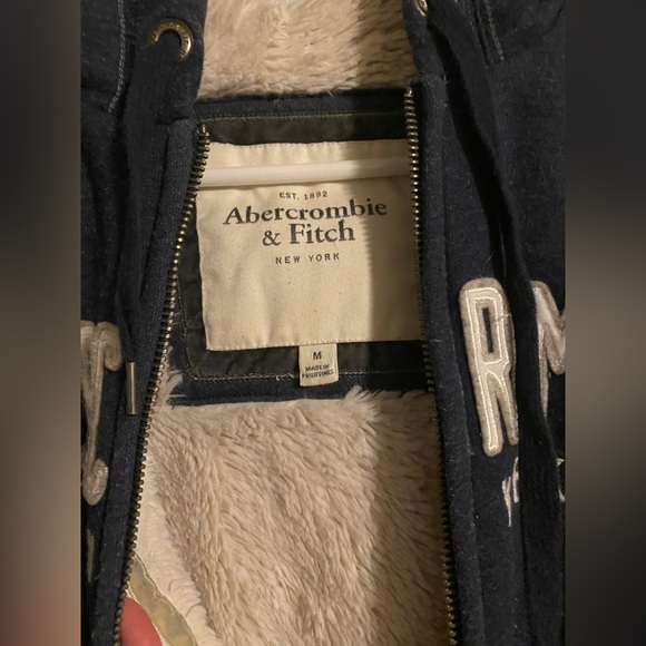 Abercrombie and fitch vintage fur lined logo hoodie - Picture 4 of 9